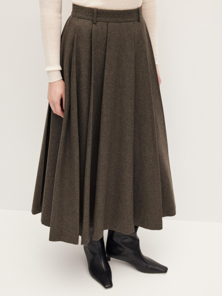Юбка миди в складку Chaika, цвет: хаки, AW25SK04-81 купить онлайн