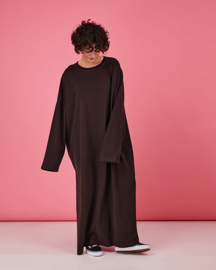 Платье-лонгслив TABOO, цвет: шоколад, DrLong-Choc купить онлайн