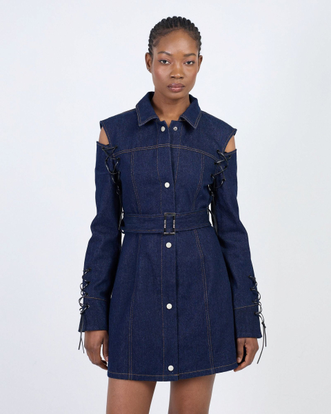 Платье-жакет из джинсы ASIA ST 71, цвет: синий, Ast71.dress-jeans-navy купить онлайн