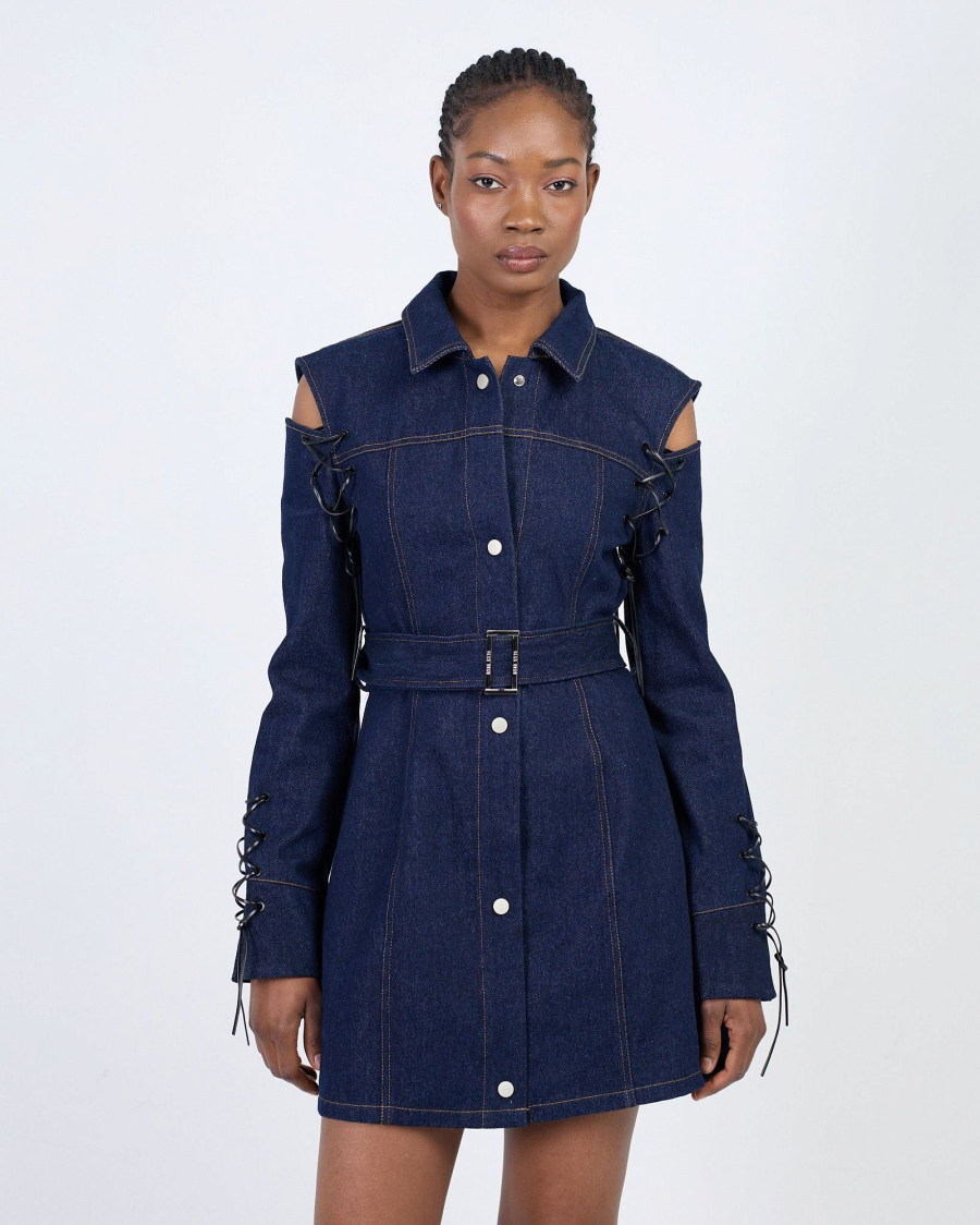 Платье-жакет из джинсы ASIA ST 71, цвет: синий, Ast71.dress-jeans-navy купить онлайн