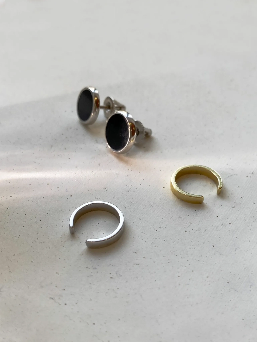 Серебряная серьга-кафф "Сircle", 2 мм SBLESKOM, цвет: серебро, 11229 купить онлайн