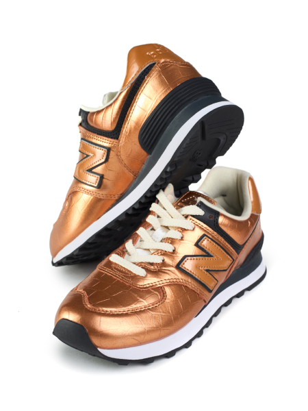 Кроссовки женские New Balance 574 "Bronze Black" NKDADDYS SNEAKERS, цвет: золотой WL574PX2 купить онлайн