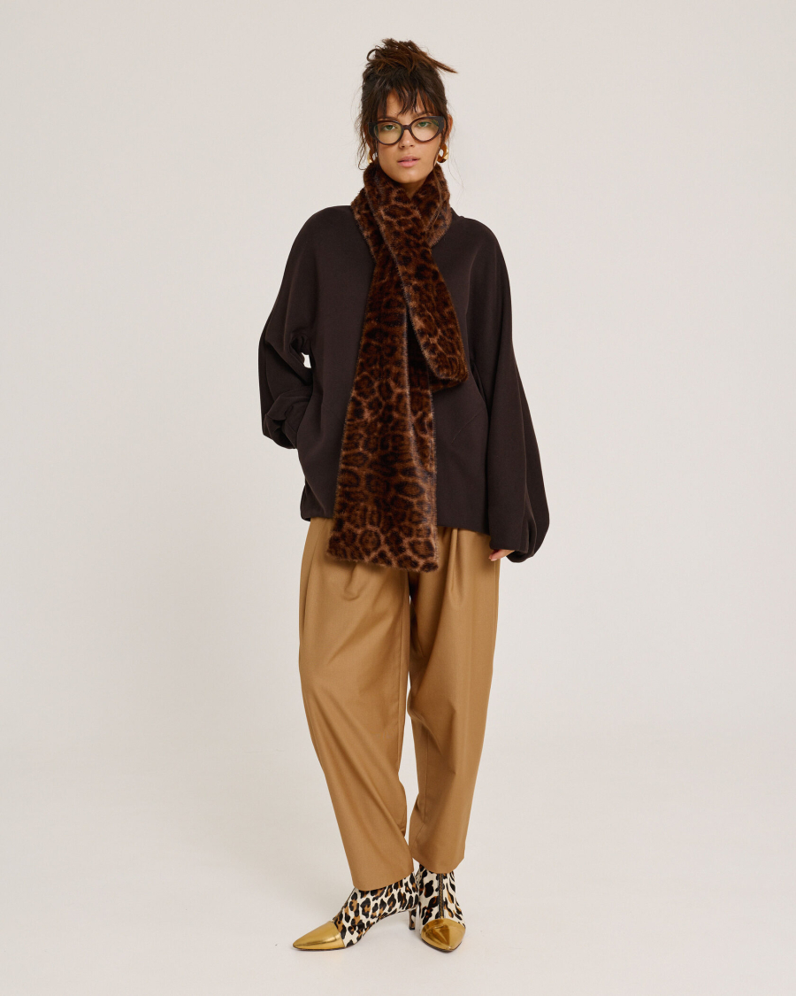 Шарф из экомеха LEOPARD Anmuse, цвет: разноцветный АСС25W185-LEO купить онлайн