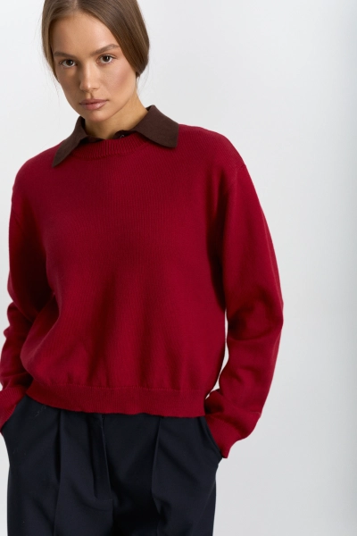 Свитер baby cotton Ricoco, цвет: ягодный, 6088/4 купить онлайн
