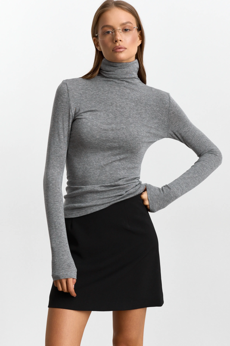 Водолазка из тенсела и шерсти