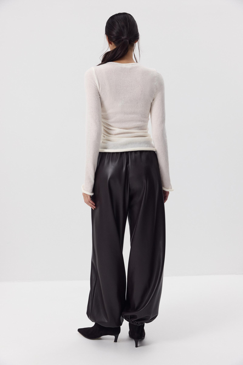 Лонгслив вязаный со сборкой Charmstore, цвет: молочный, 313-43785-111 купить онлайн