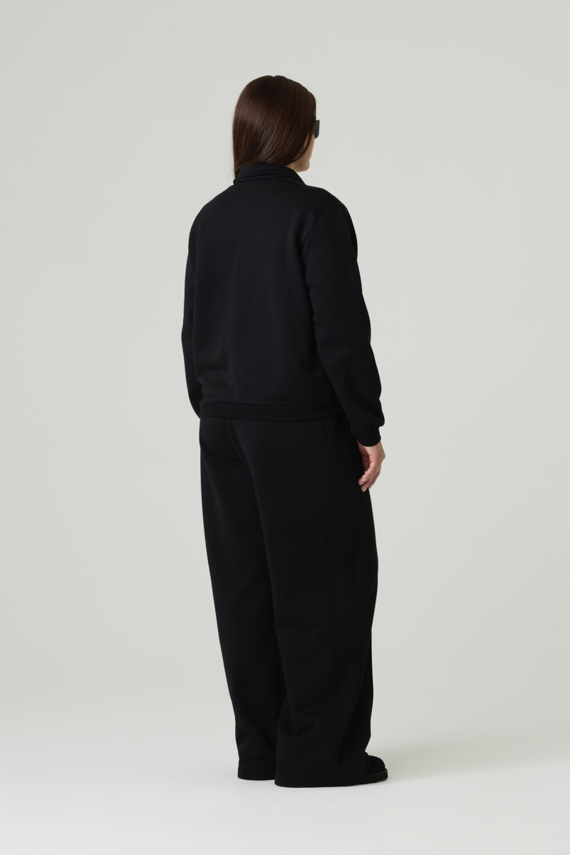 Брюки широкие из футера 4forms, цвет: Черный, 65477 купить онлайн