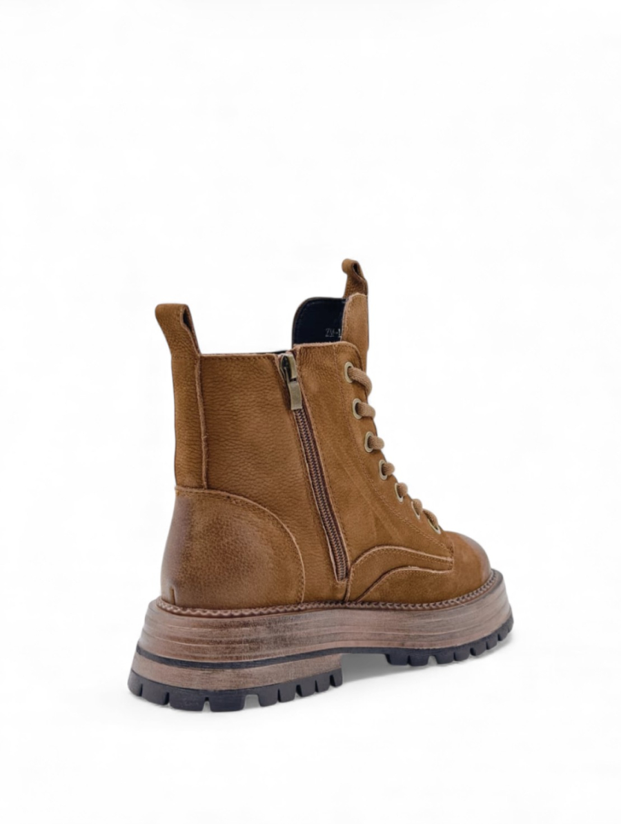 Ботинки зимние из натуральной кожи GRANDERA, цвет: коричневый zm-lf80586-3 (591) купить онлайн