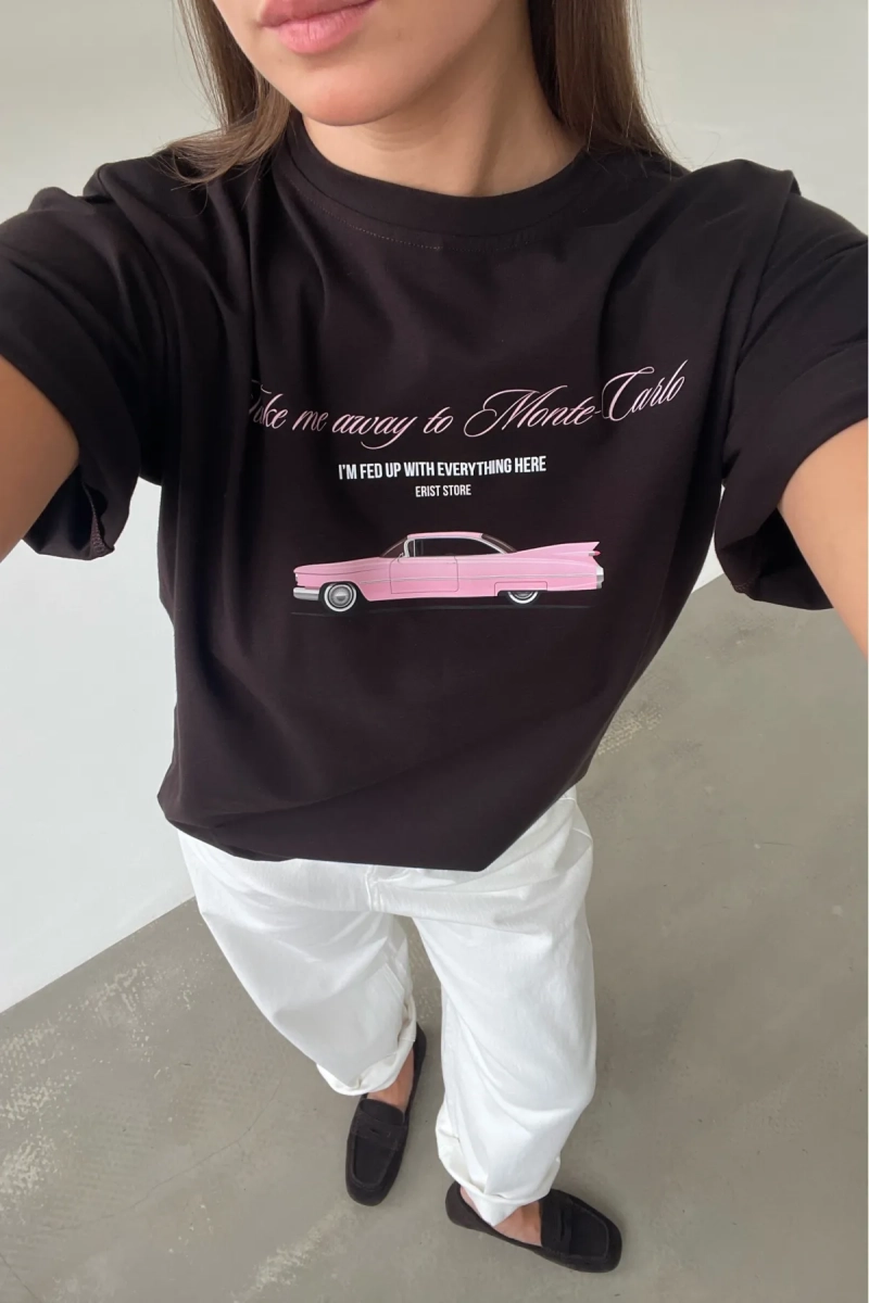 Футболка Монте-Карло Erist store, цвет: коричневый, НФ-00003342 купить онлайн