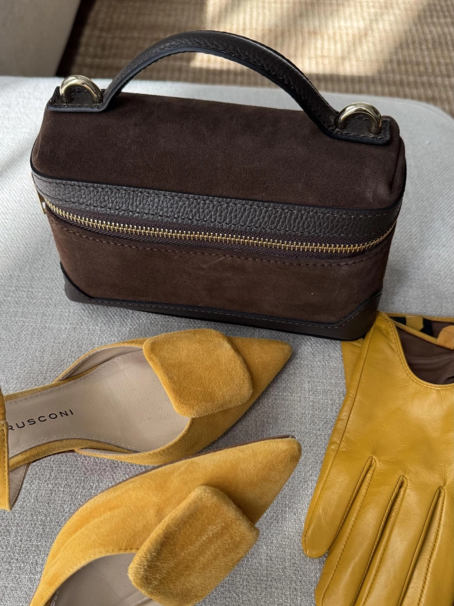 Сумка Дженна LUNAVERA, цвет: шоколадная замша J-704-PHR 6974 купить онлайн