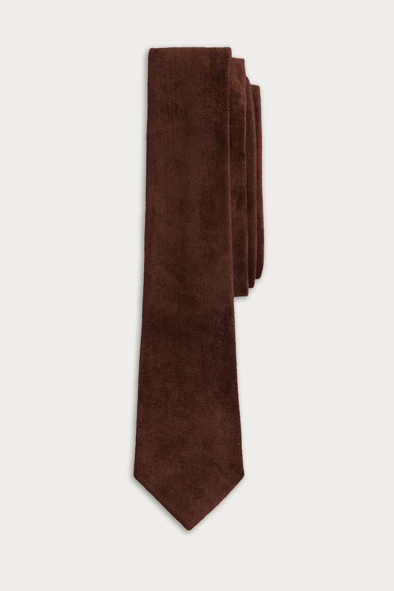 Галстук из экозамши TOPTOP, цвет: коричневый TT.615.18827.700 купить онлайн