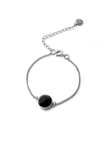 Серебряный браслет с ониксом