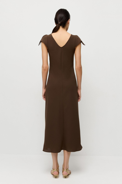 Платье из итальянского крепа AROUND, цвет: Табак, 229_81P01 купить онлайн