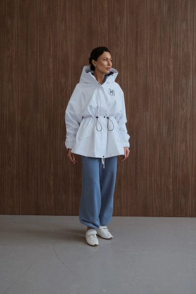 Парка на затяжках Мини, цвет: молочный, НФ-00000486 купить онлайн