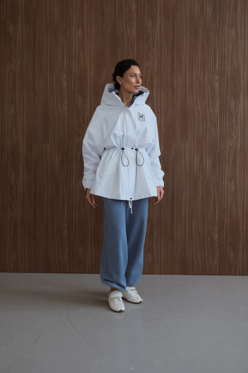 Парка на затяжках Мини, цвет: молочный, НФ-00000486 купить онлайн