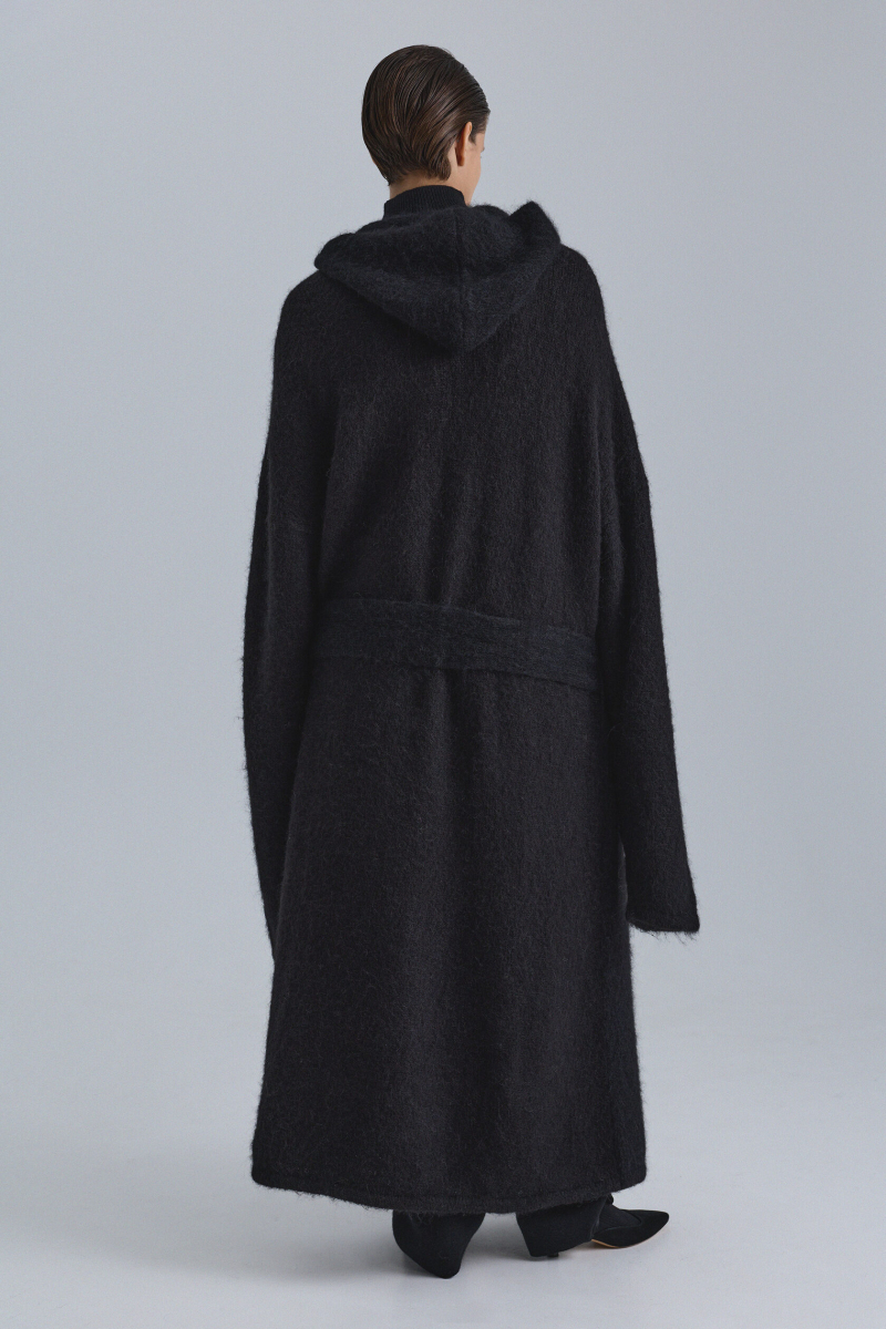 Кардиган макси из альпаки OPORA Mankova, цвет: Черный, FW24/25-07 купить онлайн