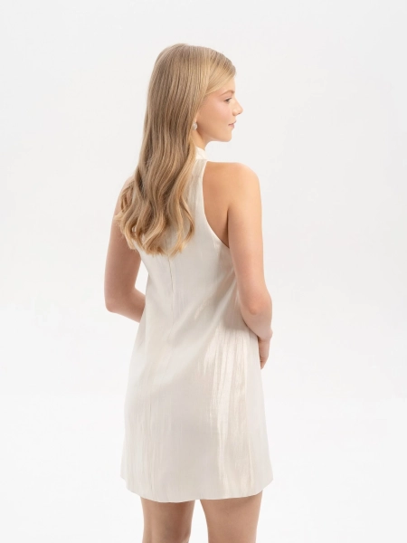 Платье мини с горлом Snezhinka TRES, цвет: молочный, НФ-00002579 купить онлайн