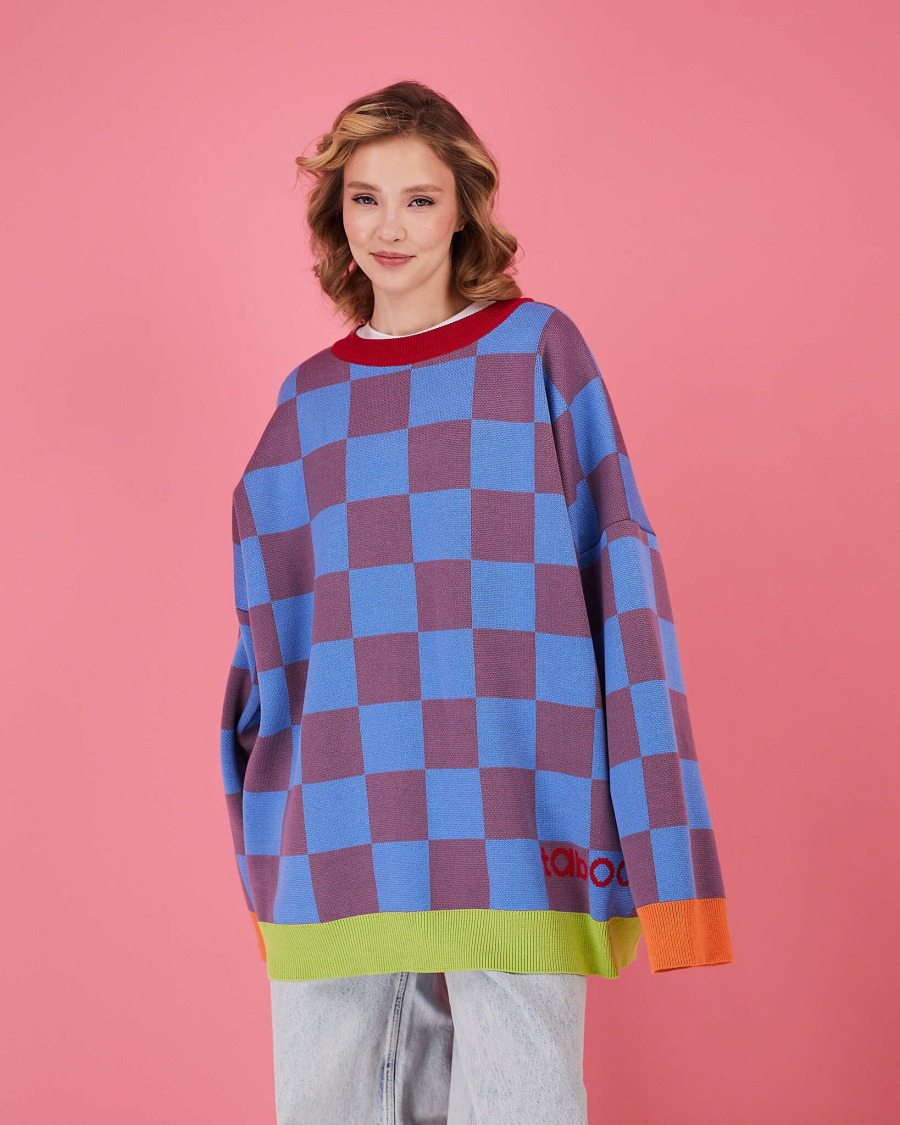 Свитер Городской архив TABOO, цвет: синий, SVcell2 купить онлайн