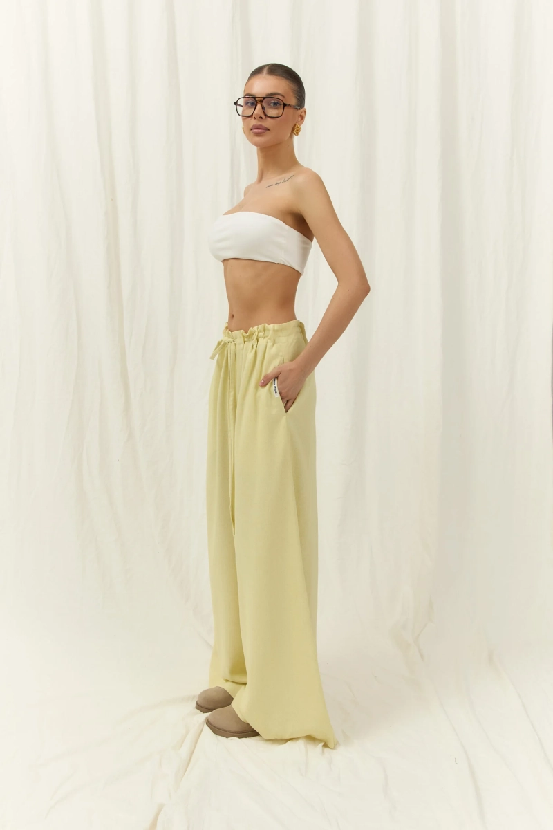 Брюки NUDE ELASTIC, цвет: пыльно-желтый,  купить онлайн