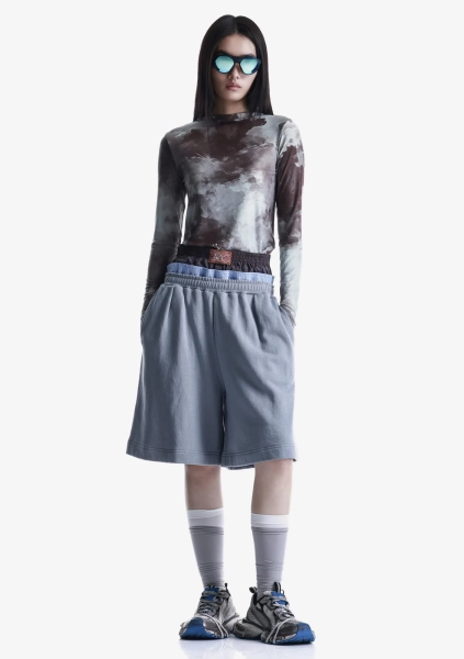 Удлинённые шорты из джерси KRAKATAU, цвет: бледно-голубой, Rw240-63 купить онлайн