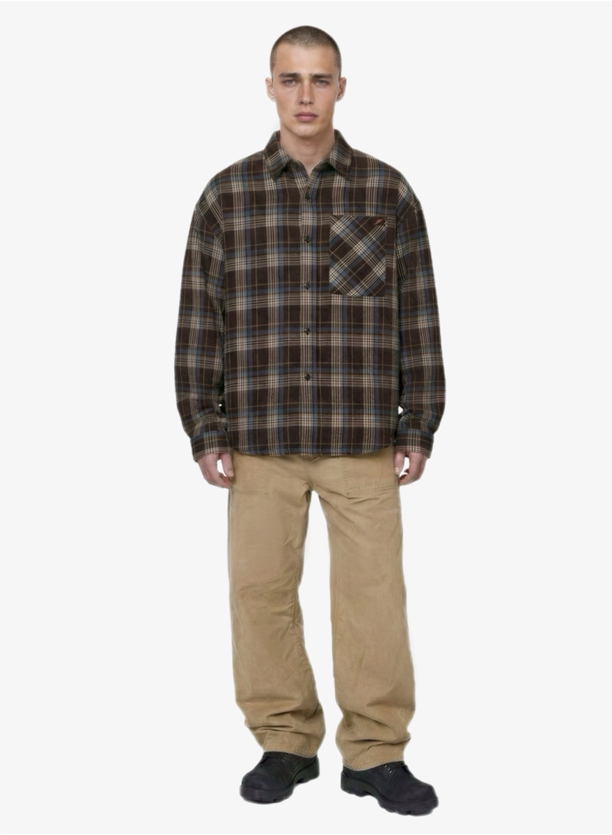 Рубашка в клетку F | ABLE, цвет: коричневый, SHRT-FBL-NSLTD-BRWN купить онлайн