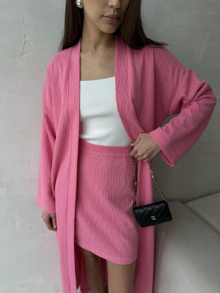 Юбка из фактурного трикотажа мини