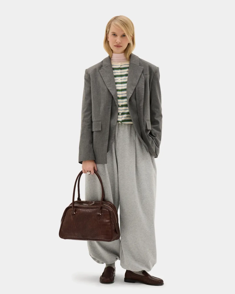 Сумка боулер Arny Praht, цвет: коричневый крокодил  купить онлайн