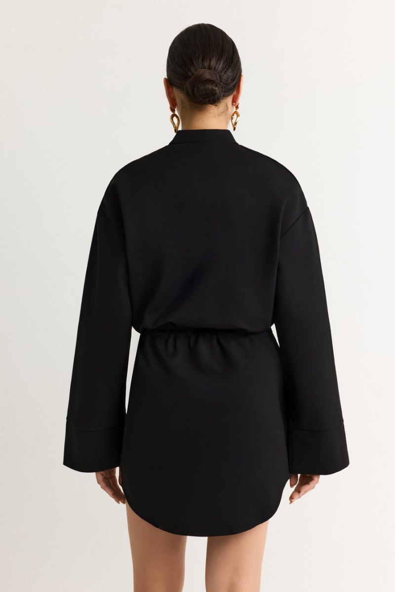 Платье из смесовой вискозы TOPTOP, цвет: черный с принтом, TT.010.12486.901 купить онлайн