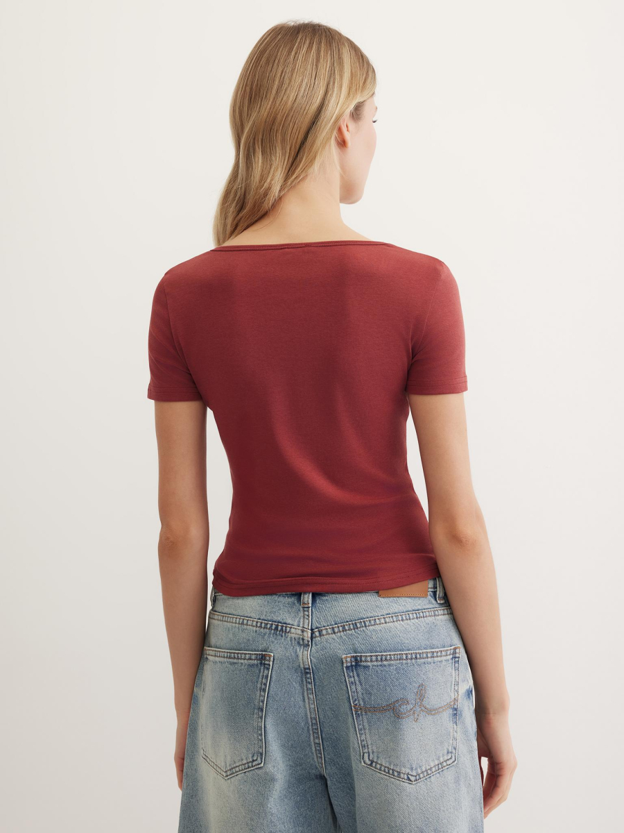 Футболка Slim Chaika, цвет: терракотовый SS25TS06-44 |новая коллекция купить онлайн