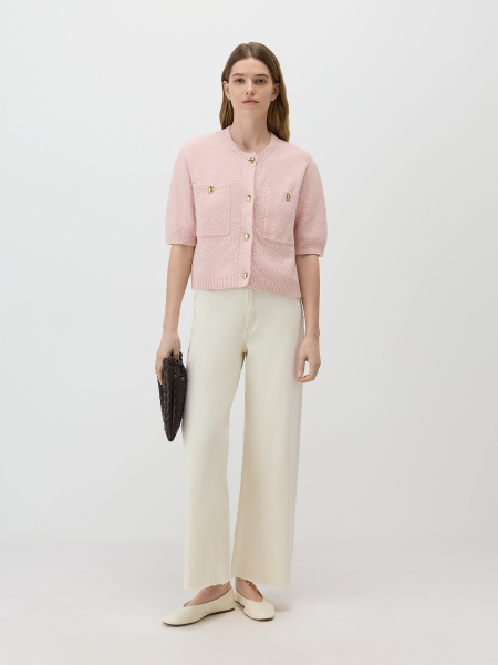 Кардиган с коротким рукавом Conso, цвет: пудровый KCS 260728 - пудровый |трендовая новинка купить онлайн