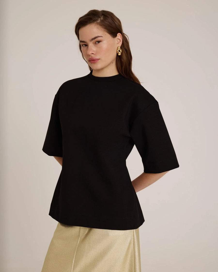 Блуза из джерси BLACK Anmuse, цвет: Черный, BL25S142-BLC купить онлайн