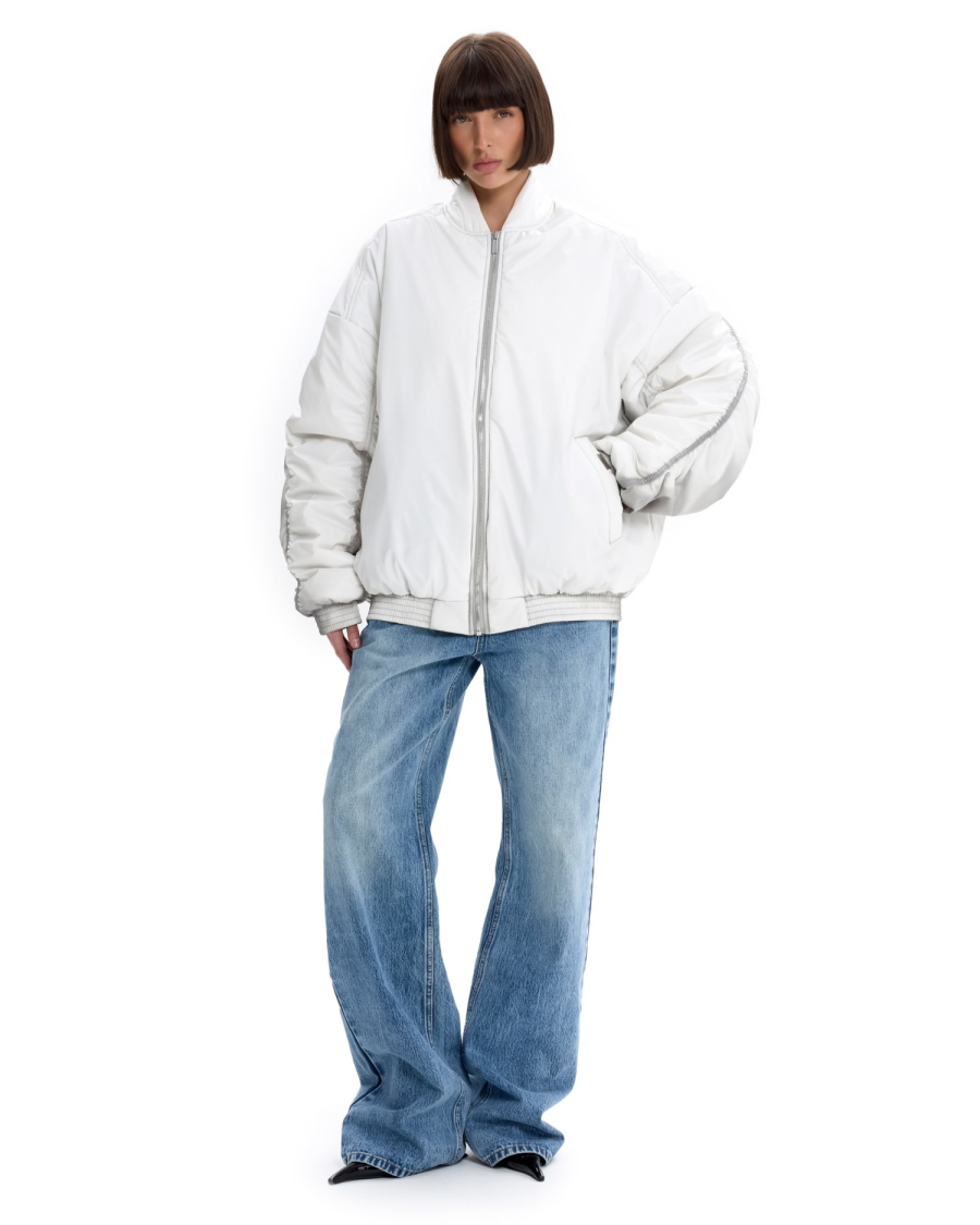 Бомбер с эффектом термохрома Suborbia, цвет: серо-белый, 006938 купить онлайн