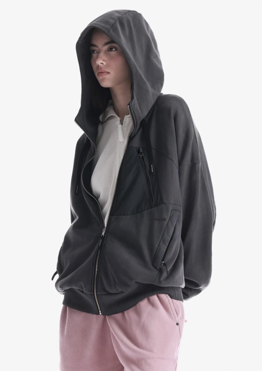 Худи на молнии KRAKATAU, цвет: темно-серый, Fu121-2 купить онлайн