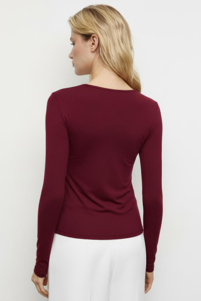 Лонгслив базовый из вискозы Charmstore, цвет: Бордовый 205-13465-442 |новая коллекция купить онлайн