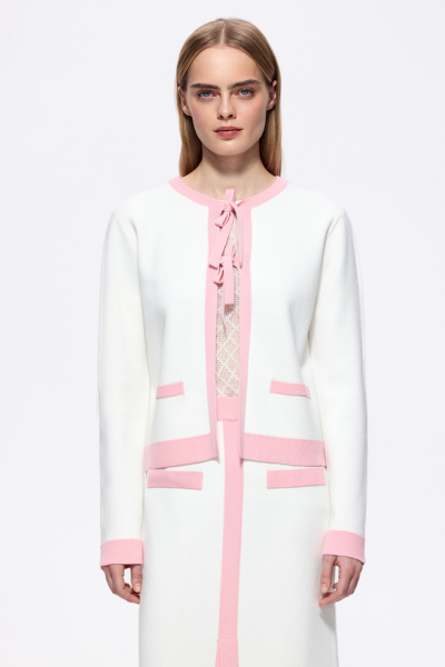 Кардиган с завязками-бантами