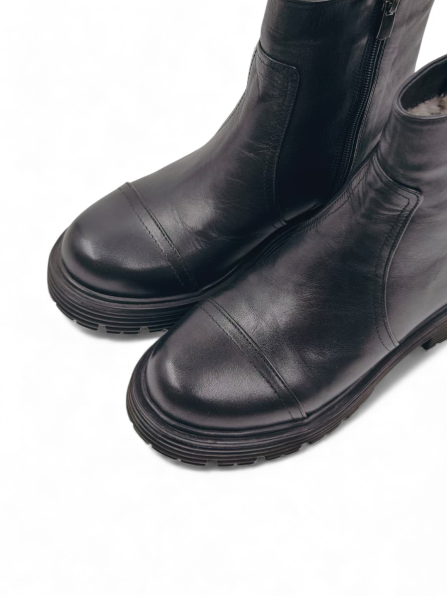 Ботинки женские зимние из натуральной кожи GRANDERA, цвет: Черный 187-905 (359) купить онлайн