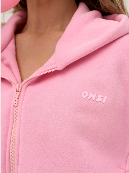 Zip Худи утепленное ONSI, цвет: PINK,  купить онлайн