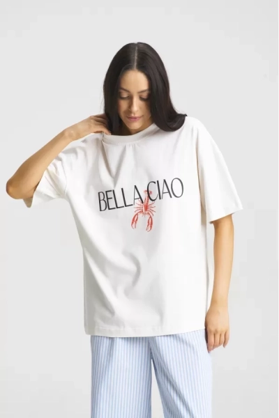 Футболка BELLA CIAO Erist store, цвет: молочный, НФ-00002213 купить онлайн