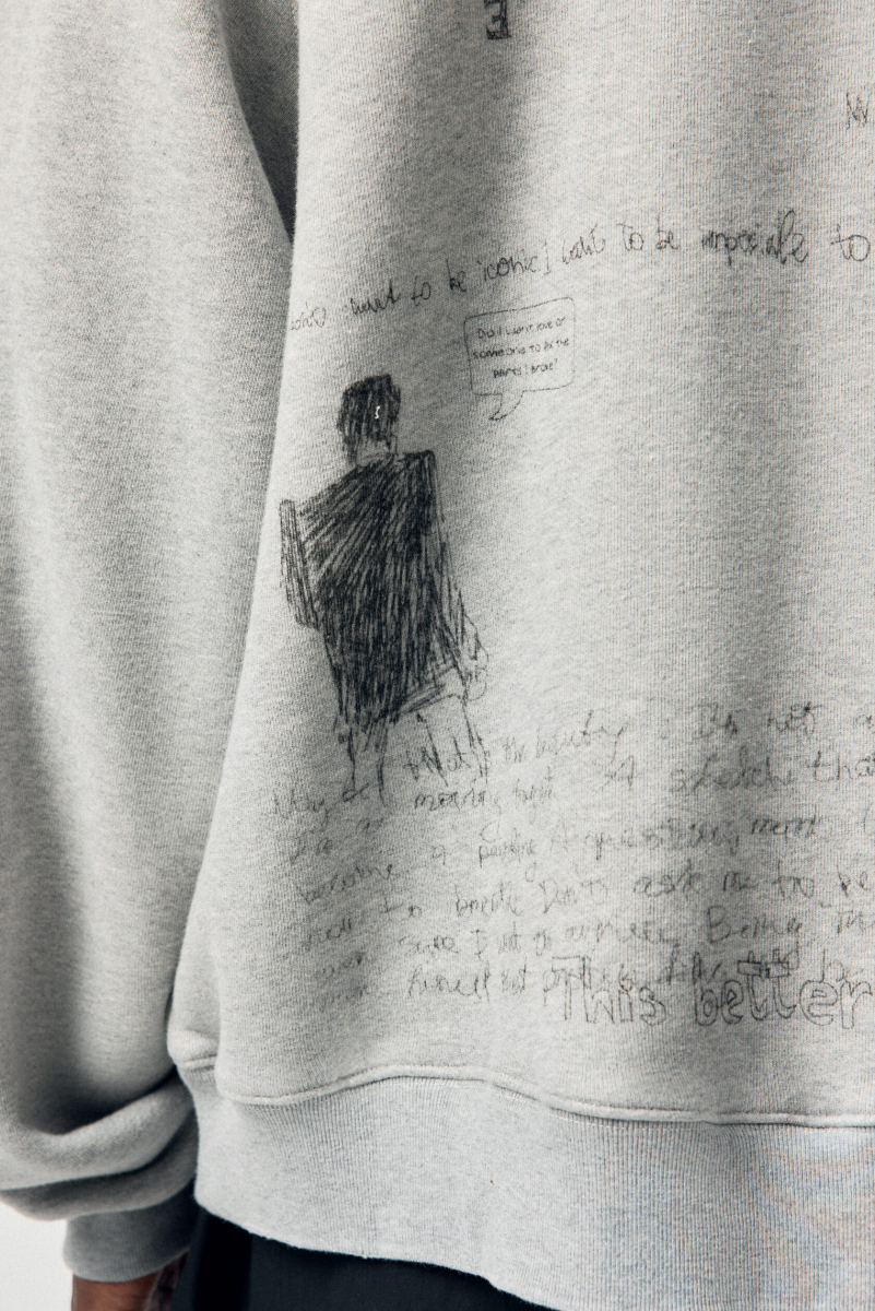 Свитшот Скетч NAIPACHE, цвет: серый, 2613002800 купить онлайн