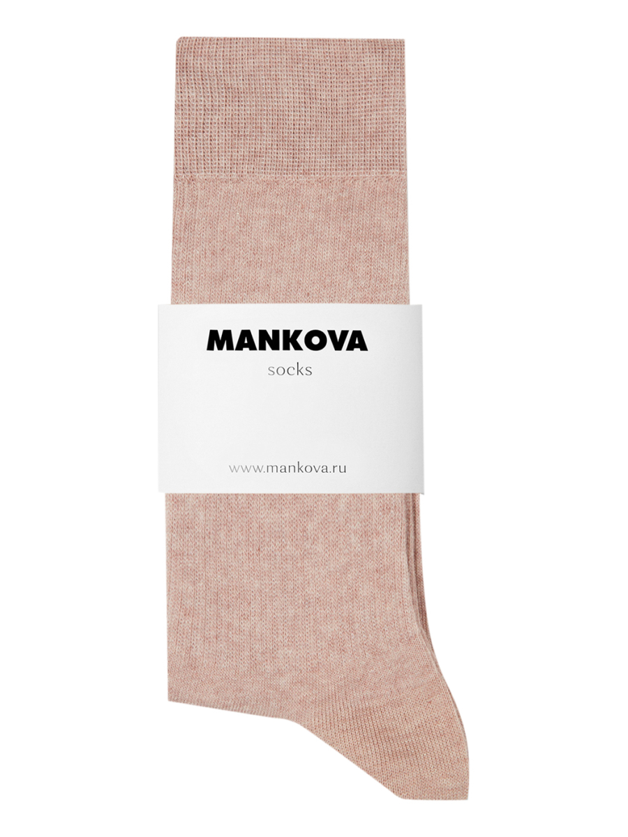 Гольфы с широкой резинкой Mankova, цвет: коричневый-меланж SH041 купить онлайн