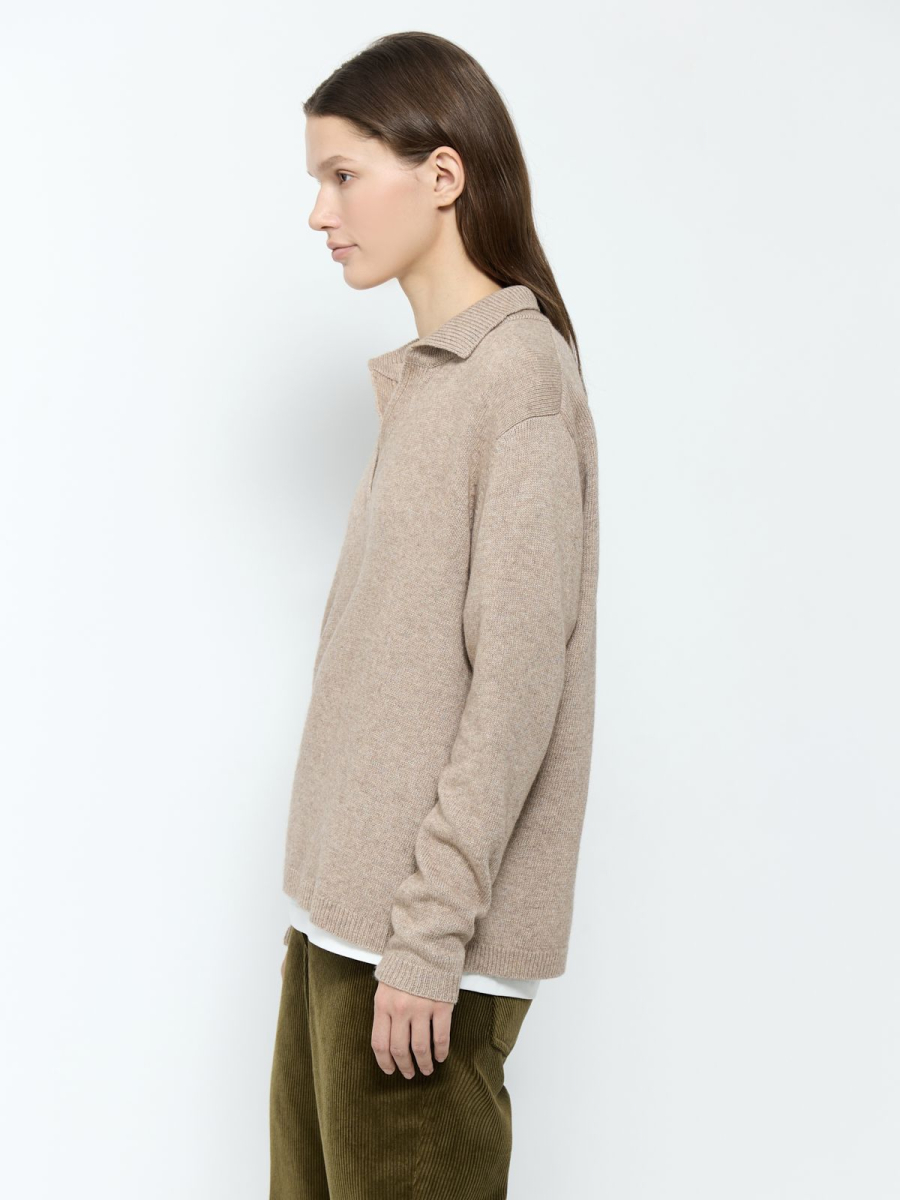 Поло из смесового кашемира AROUND, цвет: Серо-бежевый, 2111_83C01 купить онлайн