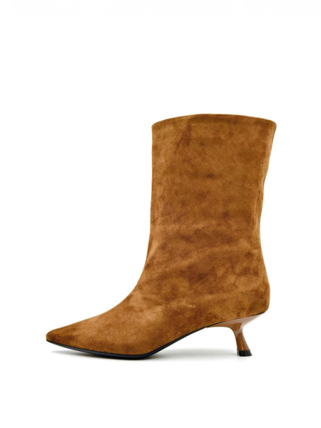 Ботильоны демисезонные из натуральной замши