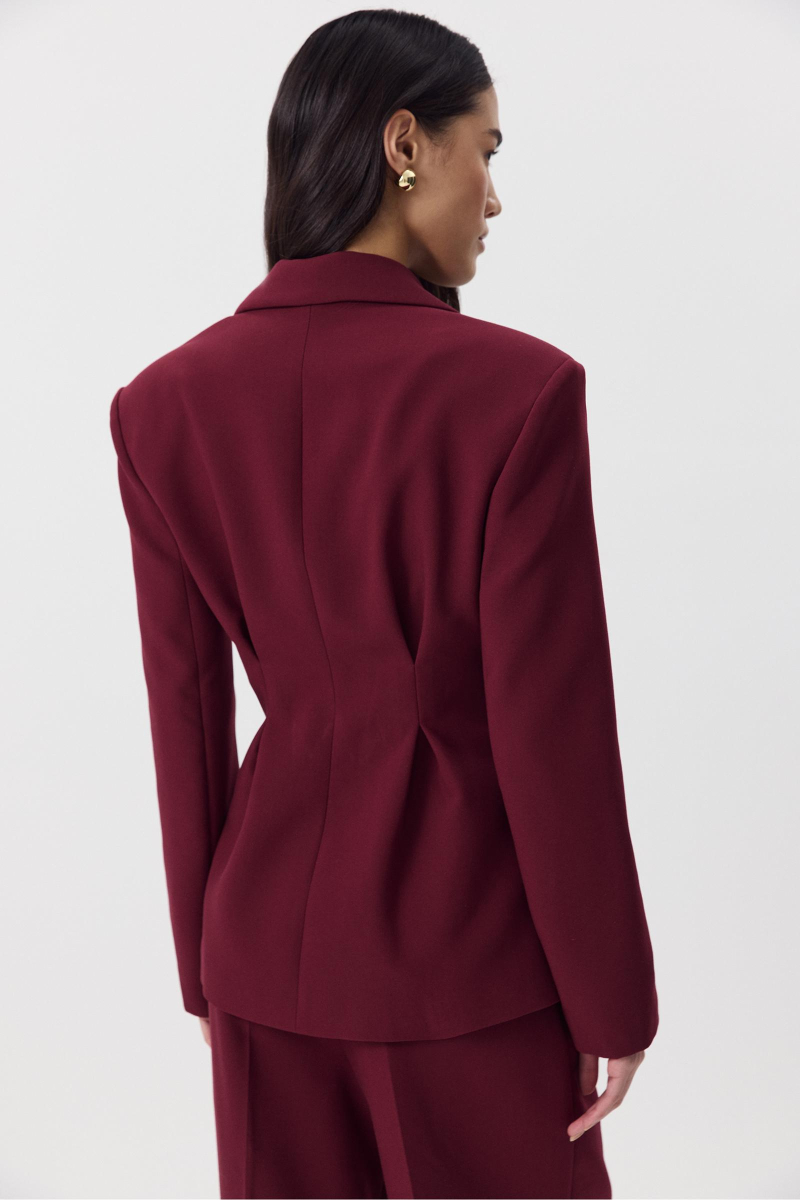 Жакет с защипами Charmstore, цвет: винный, 109-396103-451 купить онлайн