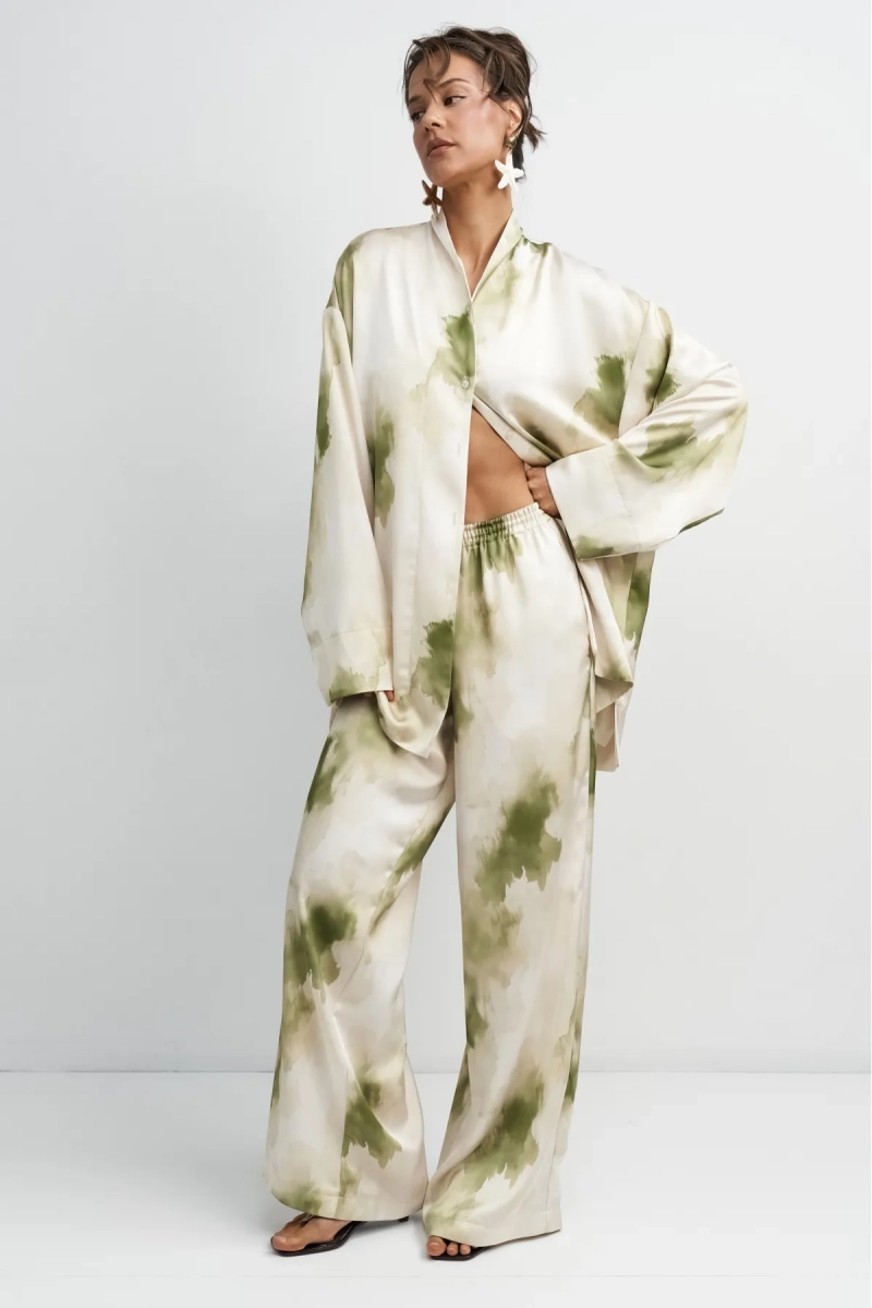 Костюм в пижамном стиле Erist store, цвет: зеленый, НФ-00003670 купить онлайн