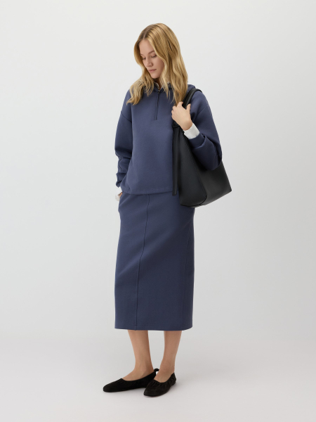 Свитшот с воротником-стойкой Conso, цвет: синий,  купить онлайн