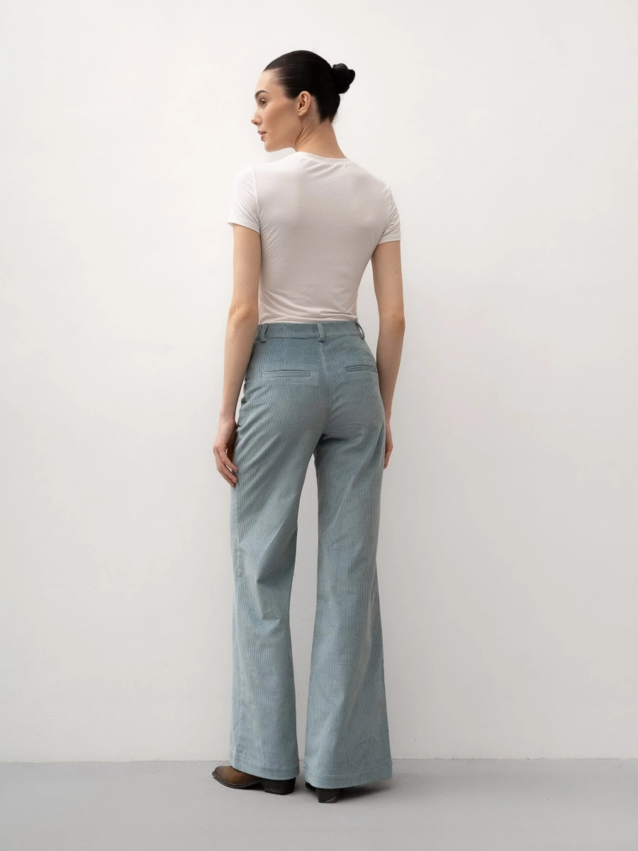 Брюки из вельвета TRES, цвет: голубой, НФ-00002717 купить онлайн