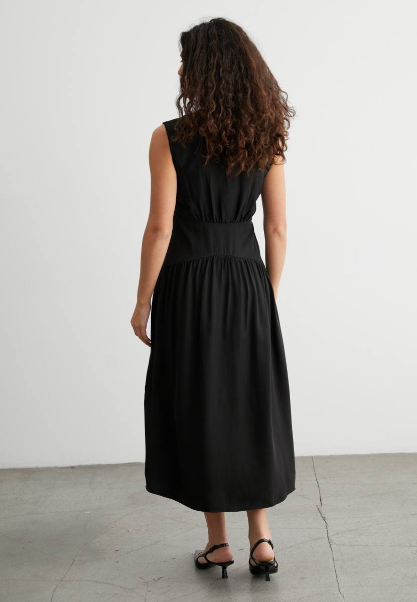 Платье со сборками Gina Marou, цвет: Черный, Mar5_2604 купить онлайн