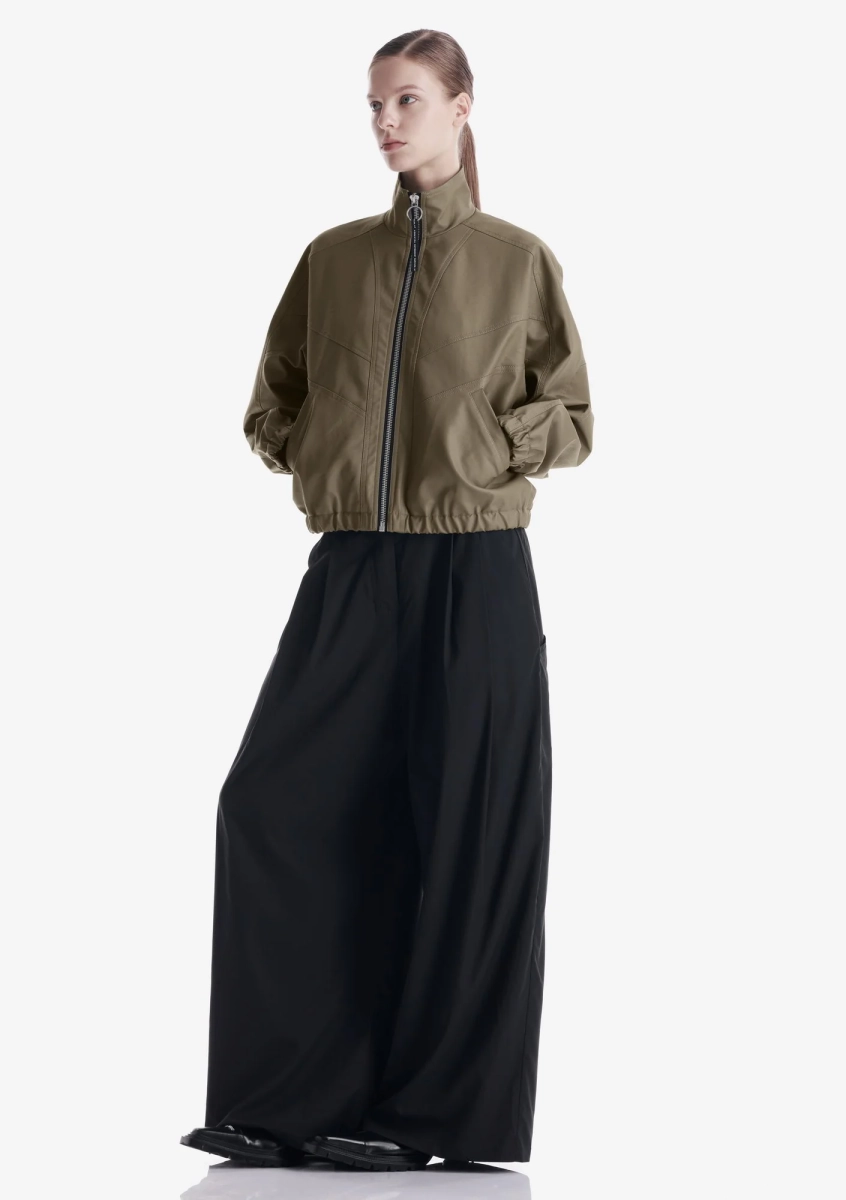 Бомбер из экокожи KRAKATAU, цвет: мох, Qw519A-515 купить онлайн