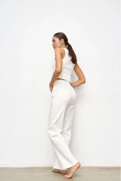 Джинсы-трубы White Erist store, цвет: белый, НФ-00001095 купить онлайн