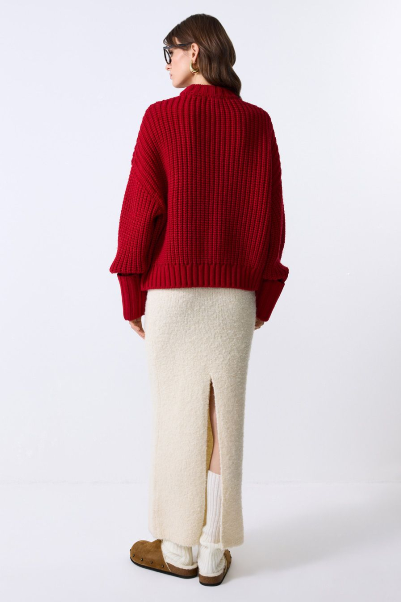 Джемпер с добавлением шерсти TOPTOP, цвет: красный, TT.050.16273.320 купить онлайн